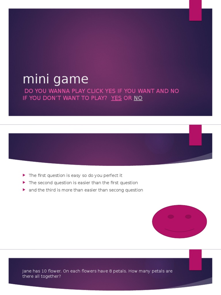 Fun Mini Game with Questions and Puzzles | PDF