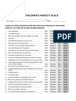 Spence Children'S Anxiety Scale