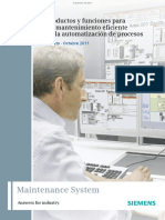 Funciones Para Un Mantenimiento Eficiente en La Automatización de Procesos Folleto Octubre 2011 Maintenance System Answers for Industry.