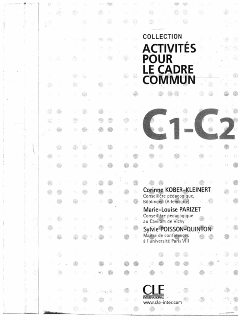 Activites Pour Le Cadre Commun C1-C2 | PDF