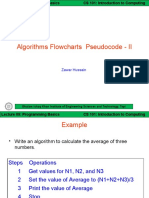 Algorithms Flowcharts Pseudocode - II: Zawar Hussain