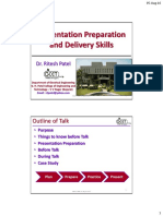 Presentation Preparation and Delivery Skills: Dr. Ritesh Patel