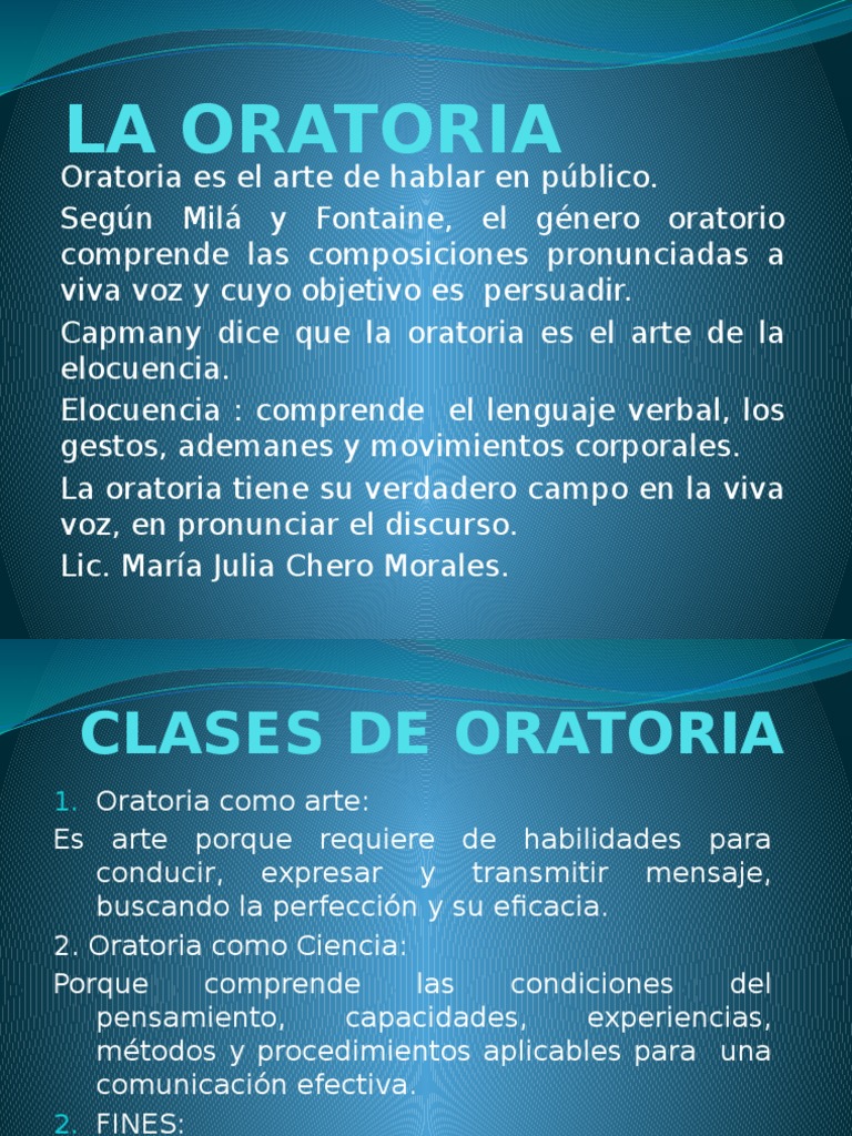 El Arte de la Oratoria y su Eficacia | PDF | Argumento | Razonamiento ...