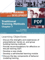 Traditional Training Methods: 6 Edition Raymond A. Noe