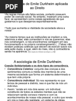 Coesao e solidariedade -Durkheim