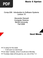 Comp-206: Introduction To Software Systems Alexandre Denault Computer Science Mcgill University Fall 2006