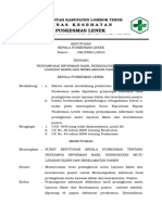 9.4.4.1 SK Penyampaian Informasi Hasil Peningkatan Mutu Layanan Klinis Dan Keselamatan Pasien