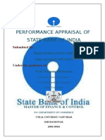Performance Appraisal of State Bank of India: Submitted by
