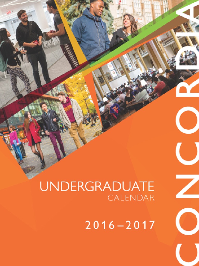 Ugcalendar16 17 Undergraduate Education University