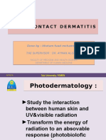 Photocontact Dermatitis Photocontact Dermatitis: Done By: Khetam Fuad Mohammed