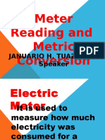 Meter Reading and Metric Conversion: Januario H. Tuazon Jr. Speaker