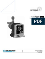 Manual Bomba Dosificadora MILTON ROY Serie Roytronic P+ PDF