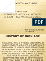 Assignment in Mete 11-Tyz: History of Iron Age Pictures of Historical Artifacts of Each Three Major Ages Cycle