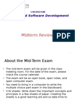 CSE445 Midterm Review: Distributed Software Development