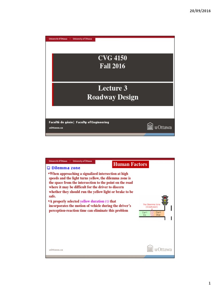 Lect 3 cvg4150 2016 PDF | PDF | Visual Acuity | Road Transport