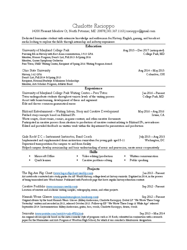 Aspiring Humanities Intern | PDF | Learning | Communication