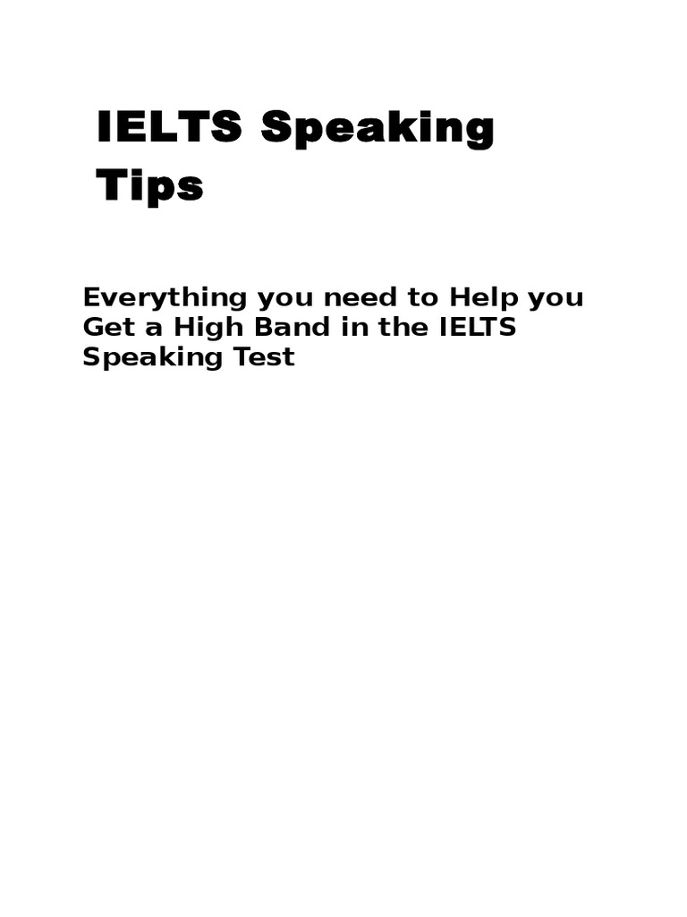 IELTS Speaking Test Preparation Guide | PDF | English Language | Vocabulary