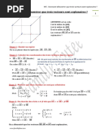 m5 Comment Demontrer Que 3 Vecteurs Sont Coplanaires Methode