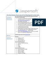 Jaspersoft PreClass Actions Onsite0814