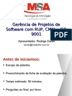 Gerencia de Projetos com RUP CMM e ISO 9001.ppt