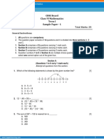 CBSE Sample Paper Class 6 SA 1 - Mathematics - # 1 Questions