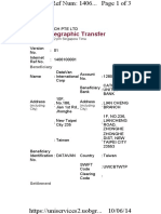 View Telegraphic Transfer: Beneficiary