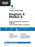 English 4 Modul 6: Intermmediate Business English Universitas Mercu Buana