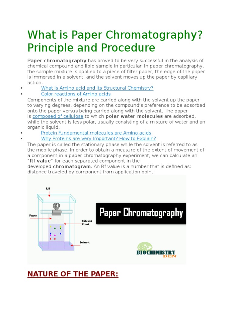 Paper Chromatography Chromatography Chemical Substances Free 30
