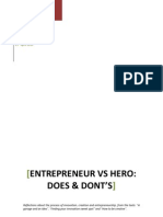 Entrepreneur Vs Hero: Does & Dont'S: Jaime Jiménez Bolonio 29 April 2010