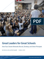 Great Leaders for Great Schools: How Four Charter Networks Recruit, Develop, and Select Principals