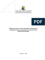 Monográfia SIMBIOSE RELIGIÃO E POLÍTICA PARTIDÁRIA A INSERÇÃO DAS LIDERANÇAS DA AD NA POLITICA PARTIDÁRIA EM RR PDF