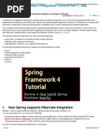 Spring 4 and Hibernate 4 Integration Tutorial Part 1