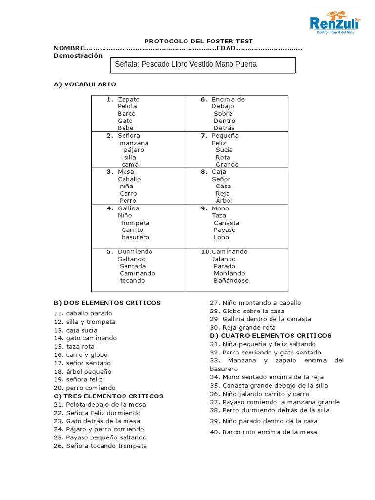 Foster Test | PDF