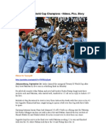India Twenty 20 World Cup Champions - Videos, Pics, Story