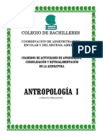 Cuaderno de Actividades Antropología 1