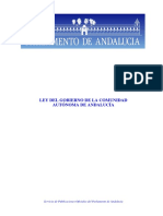 Ley Del Gobierno de Andalucia