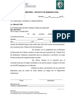 Carta Ministerio Proyecto Seminario Final