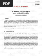 As Religiões Afro-brasileiras; Uma Revisão Bibliográfica