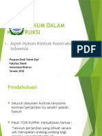 Aspek Hukum Kontrak Konstruksi 1 (Umum) 2015