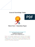 GK ToDay 2016 Test 1 PDF