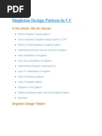 Singleton Design Pattern in C#