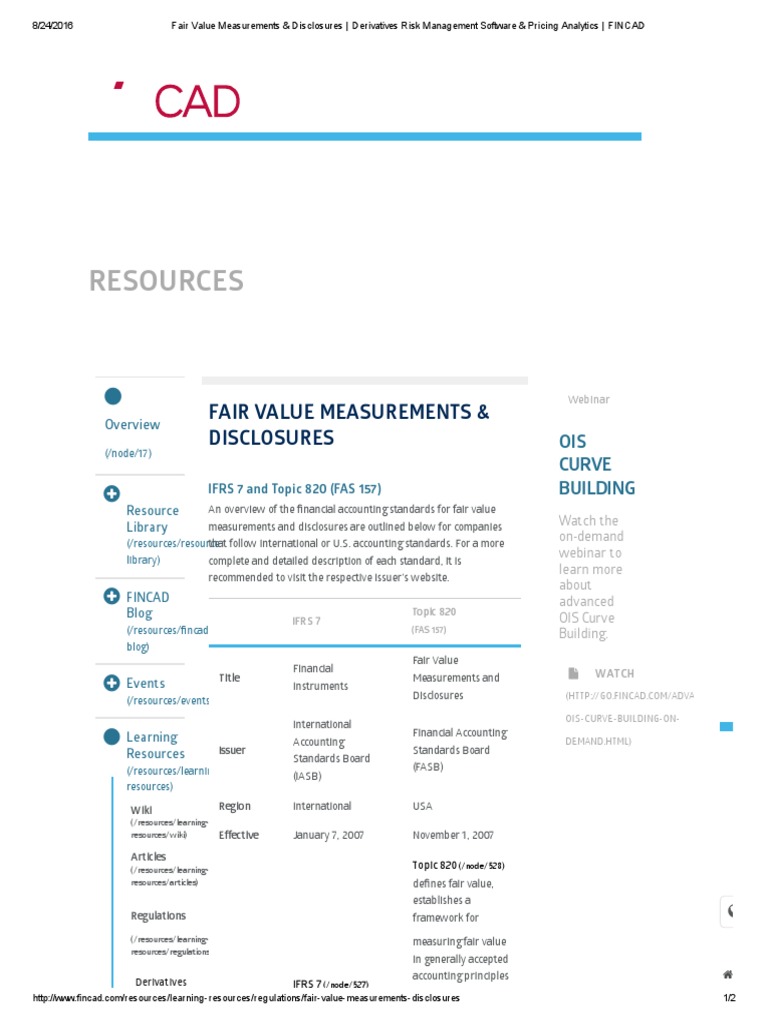 Fair Value Standards for Accountants | PDF | Fair Value | Derivative ...