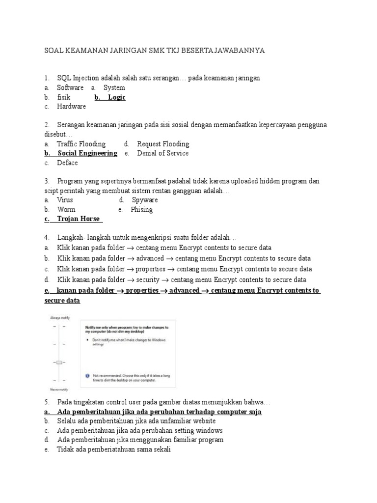 Soal Uas Xii Tkj Desain Keamanan Jaringan