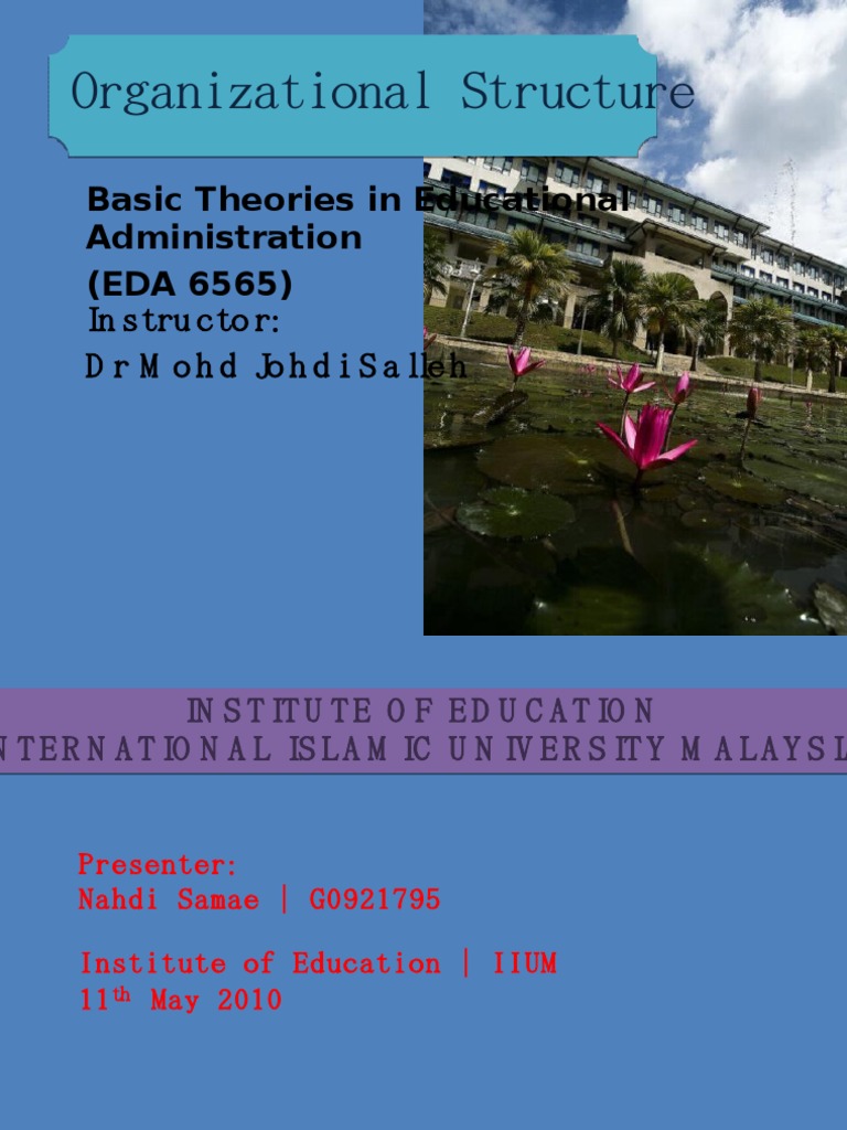 Educational Administration Theories | PDF | Organizational Structure ...