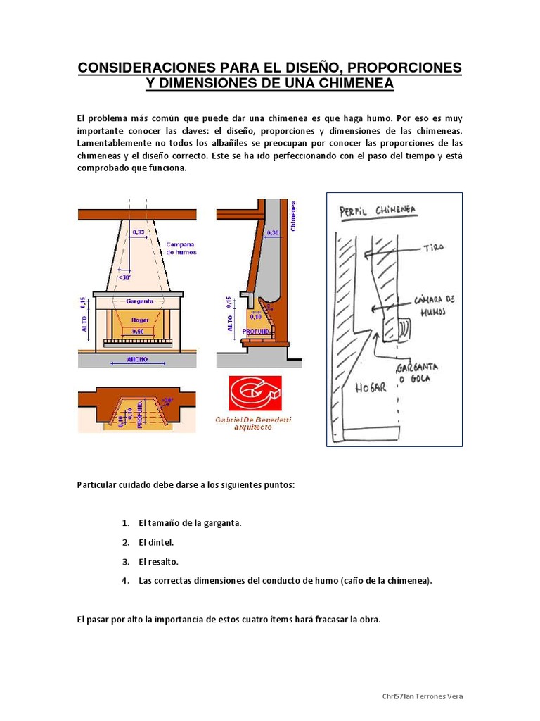 Consideraciones para Diseño de Chimenea | Chimenea | Ladrillo