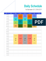 Daily Schedule: 1st Semester S.Y. 2016-2017