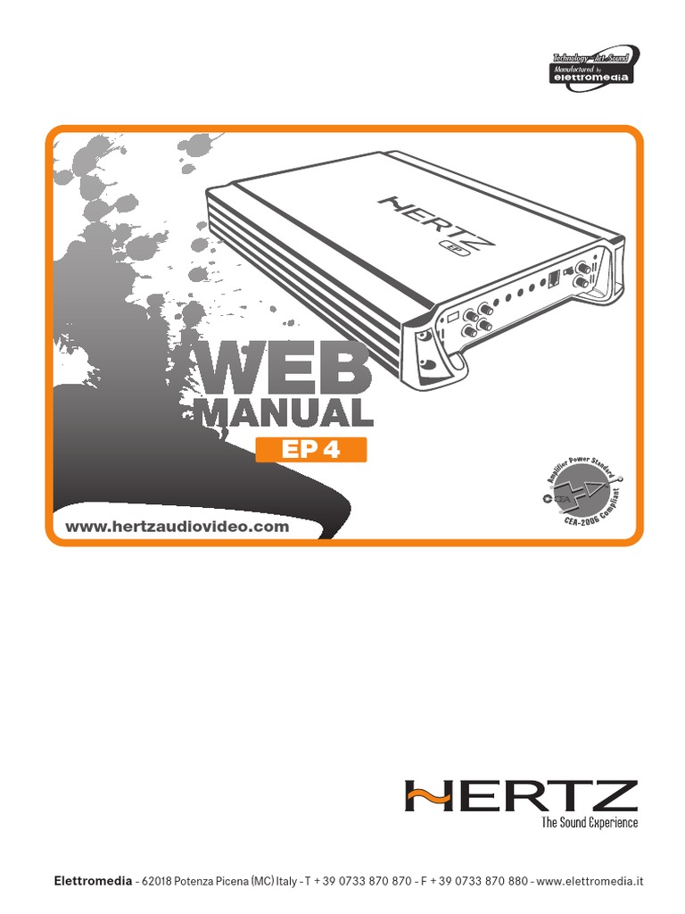 Hertz EP 4 Amplifier Manual | PDF | Electrical Engineering | Audio
