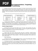 Lesson 3 Market Segmentation, Targeting and Positioning