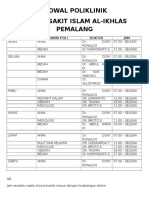 JADWAL POLIKLINIK Terbaru