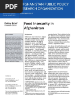 Policy Brief - Food Insecurity in Afghanistan